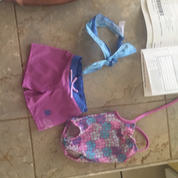 American Girl 3 piece swim outfit- - Picture 2 of 3